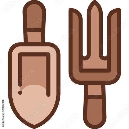 gardening tool two tone icon
