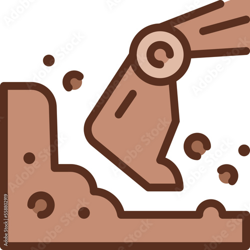 land grading two tone icon