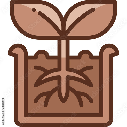 plant pot two tone icon