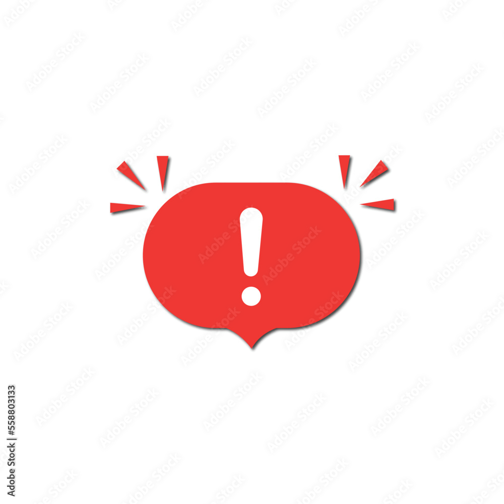 important or urgent icon with red speech bubble. flat trend modern speechbubble sms logotype graphic design web element isolated on white. concept of failure conversation in forum or priority inform important or urgent icon with red speech bubble. flat trend modern speechbubble sms logotype graphic design web element isolated on white. concept of failure conversation in forum or priority inform