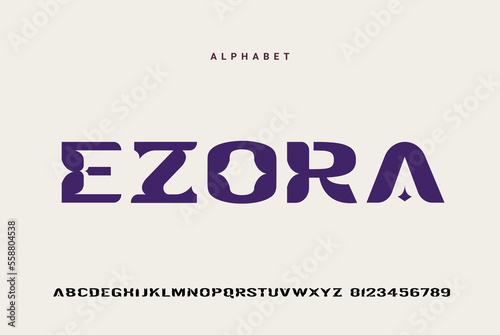 Modern Alphabet Font. Typography Abstract modern urban alphabet font