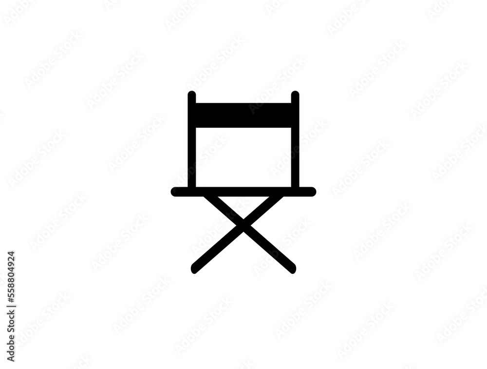 Director chair. Cinema chair vector isolated on white background Director chair. Cinema chair vector isolated on white background