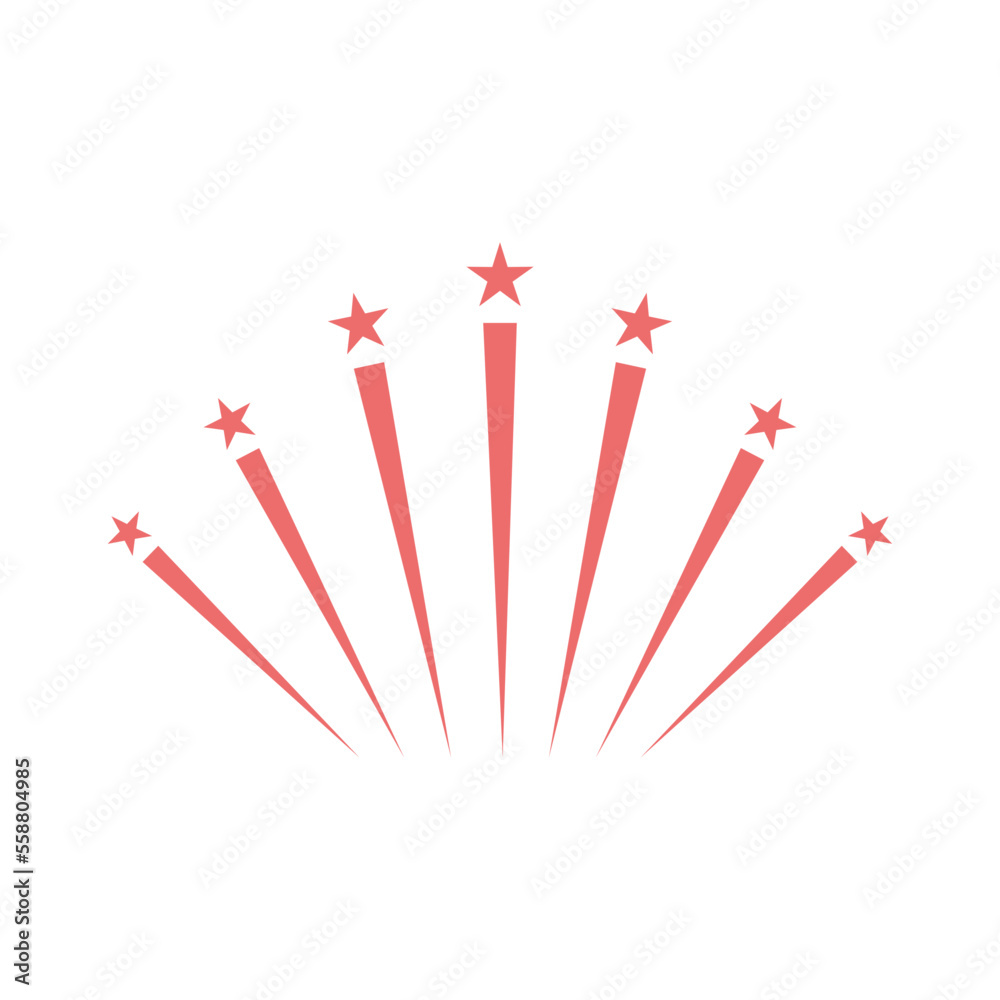 Red Flat Firework Icon 3 Red Flat Firework Icon 3