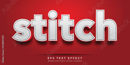 stitch editable text effect photo