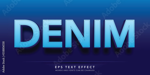 denim editable text effect