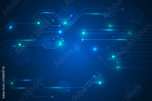 futuristic and innovation abstract circuit board background illustration