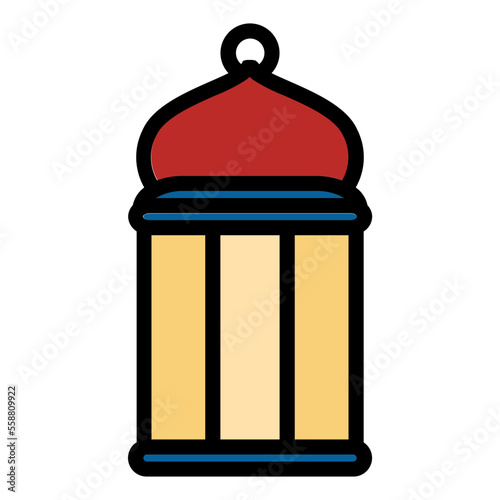  Lantern islamic decoration. Vector muslim illustration