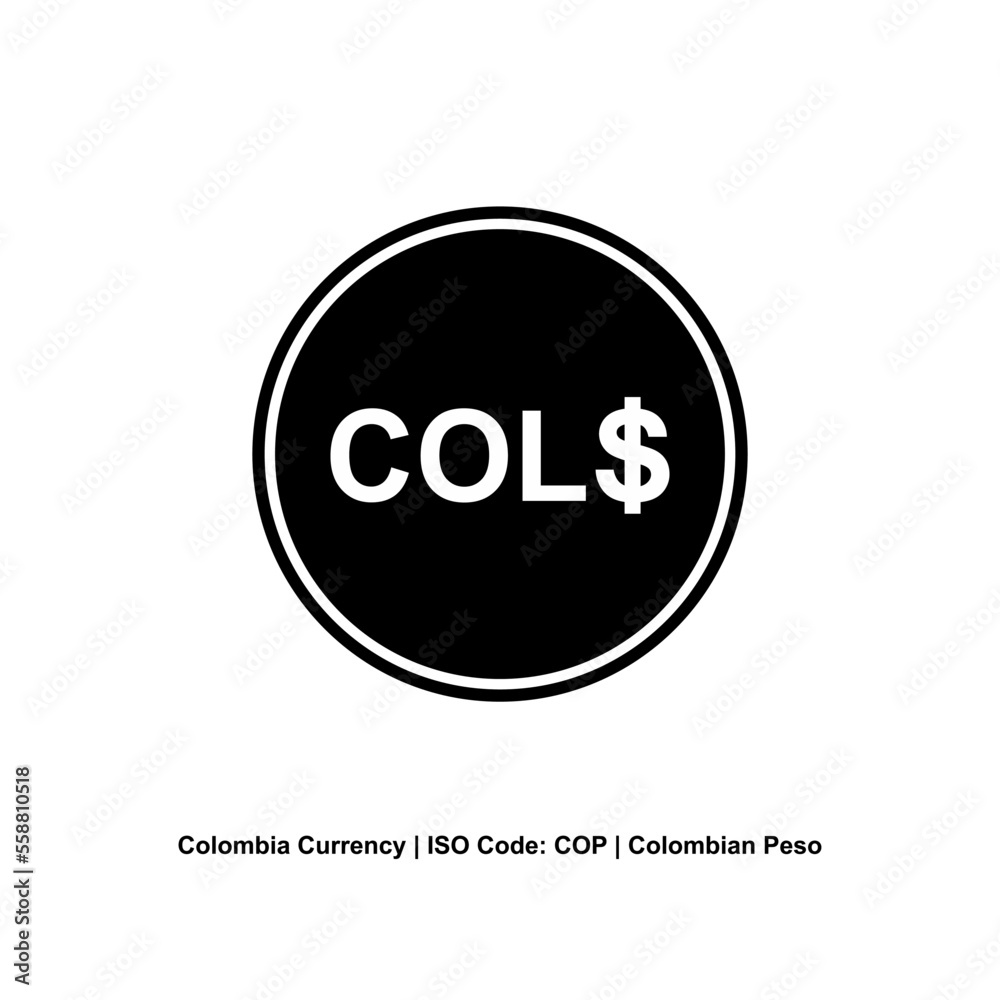 Colombia Currency Symbol, Colombian Peso Icon, COP Sign. Vector Illustration Colombia Currency Symbol, Colombian Peso Icon, COP Sign. Vector Illustration