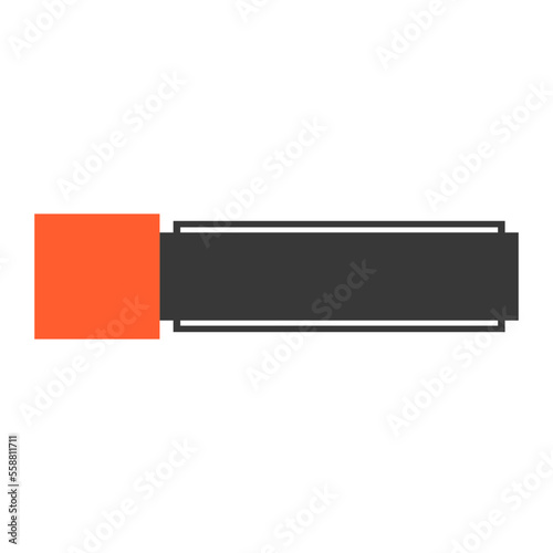 Black and Orange Flat Lower Third 6