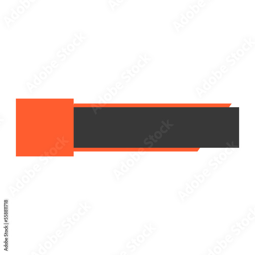 Black and Orange Flat Lower Third 2