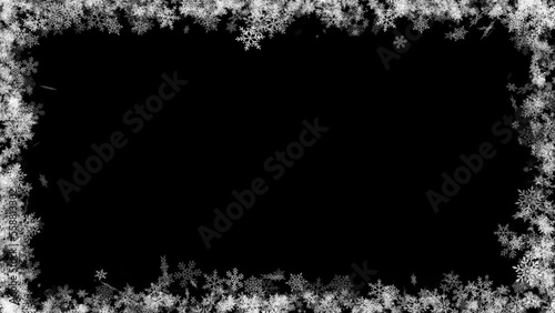 Falling snow frame loop material