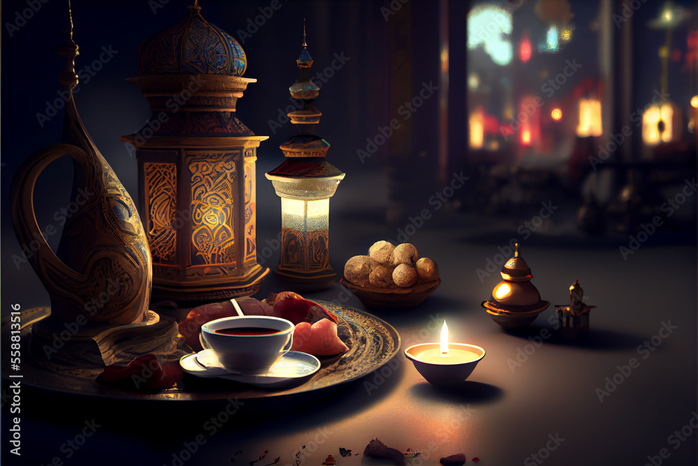 Stockillustratie Ramadan The ninth month of Islamic calendar Observed ...