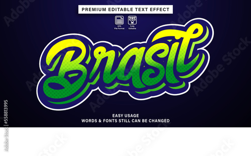 editable text effect brasil