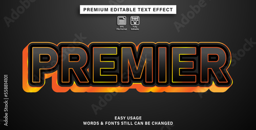 editable text effect premier