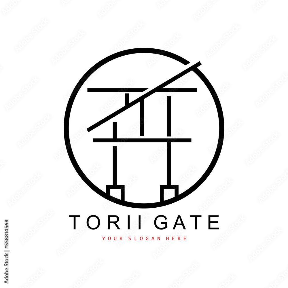 Torii Gate Logo, Japanese Building Design, China Icon Vector, Illustration Template icon Torii Gate Logo, Japanese Building Design, China Icon Vector, Illustration Template icon