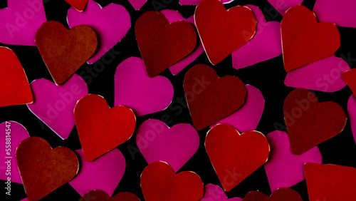 multicolored heart on black background for valentine's day