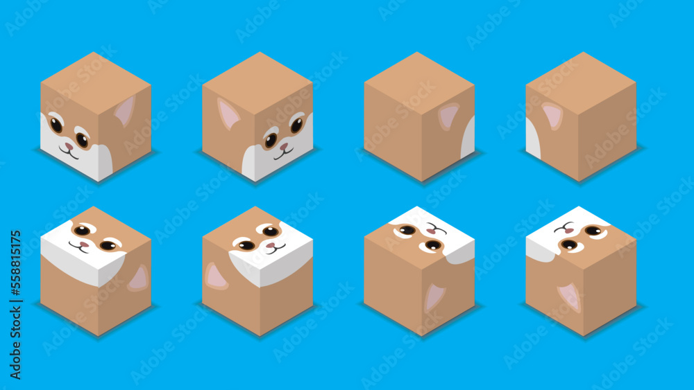 Animal Dice 3D Character Chihuahua Dog Cartoon Vector Animal Dice 3D Character Chihuahua Dog Cartoon Vector