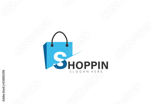 Online Shop logo designs template. illustration vector graphic of shopping cart and shop bag combination logo design concept.