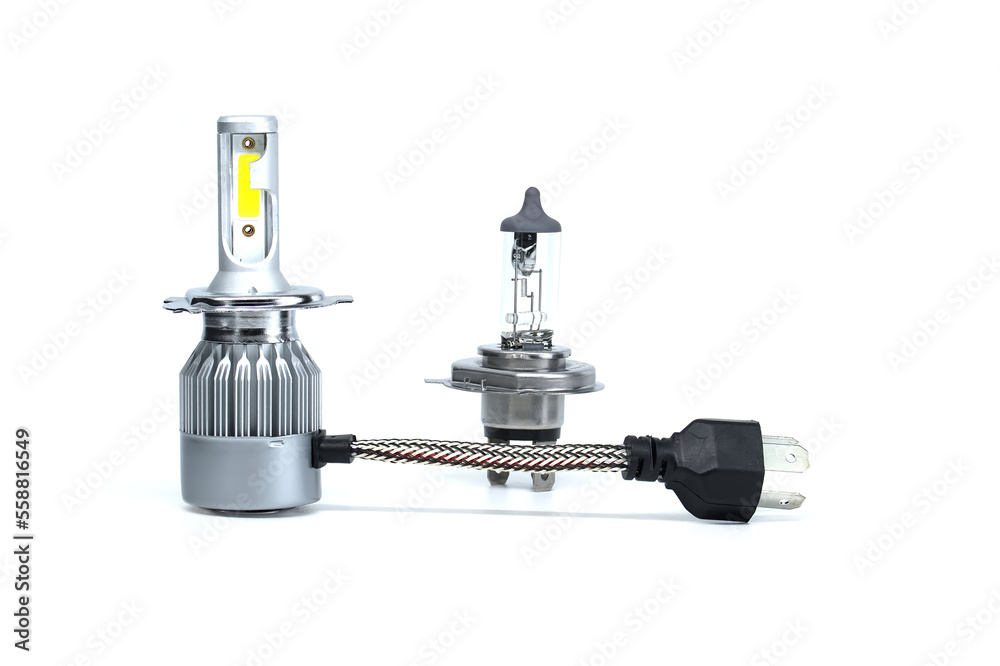 H4 LED and halogen headlight bulbs H4 LED and halogen headlight bulbs