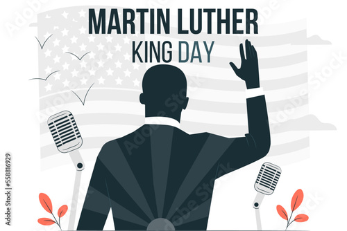 Martin Luther King Day background. Vector Illustration.
