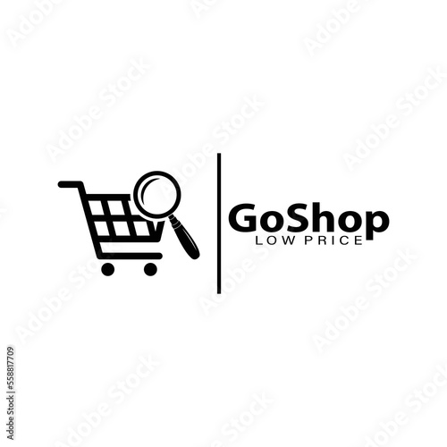 go shop shopping bag logo vector icon Template.