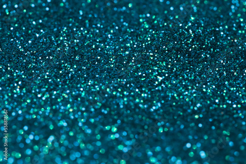 Turquoise glitter texture background.