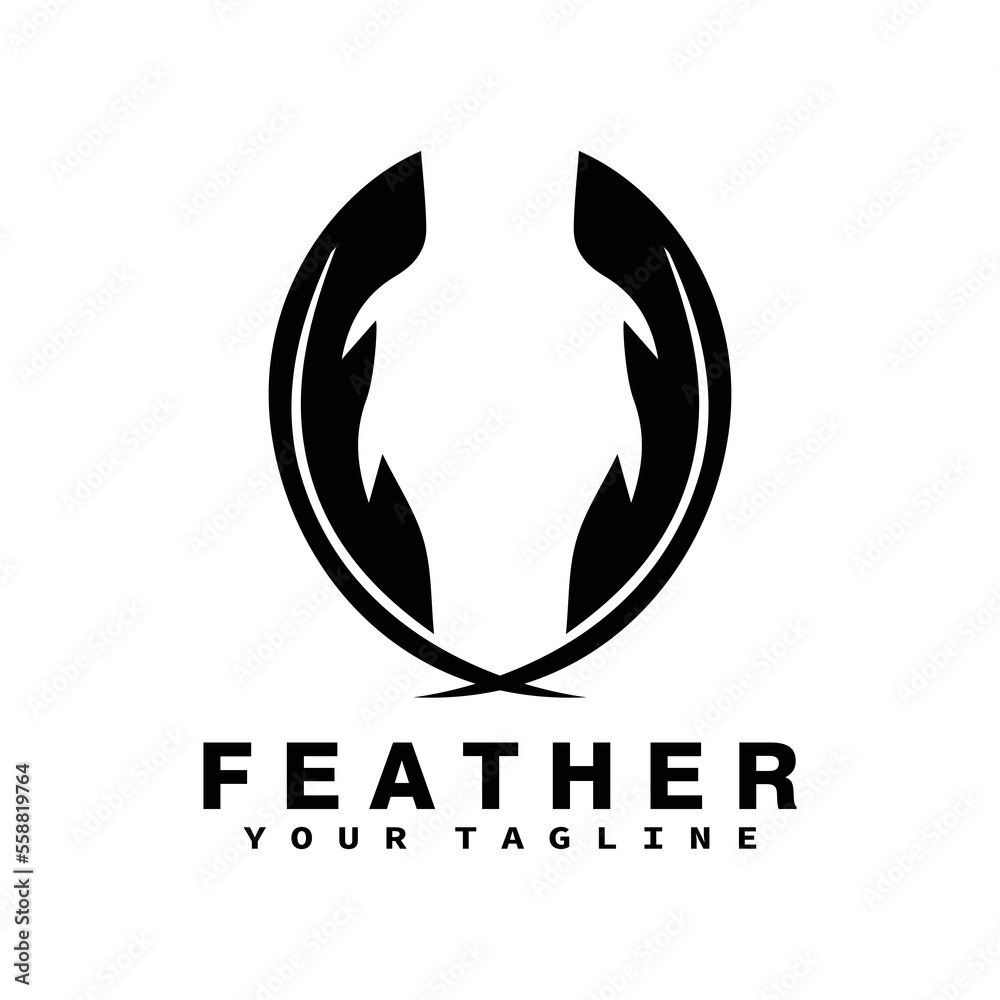 Modern Quill Feather Minimalist for Notary, Lawyer, Company Logo Icon Design Vectortive Feather Concept Logo Design Template Modern Quill Feather Minimalist for Notary, Lawyer, Company Logo Icon Design Vectortive Feather Concept Logo Design Template