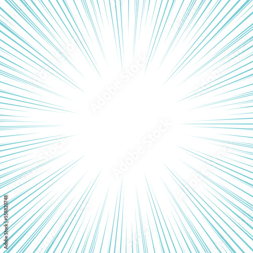 Color cartoon style concentration line material