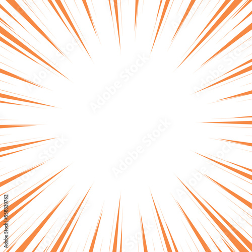 Color cartoon style concentration line material
