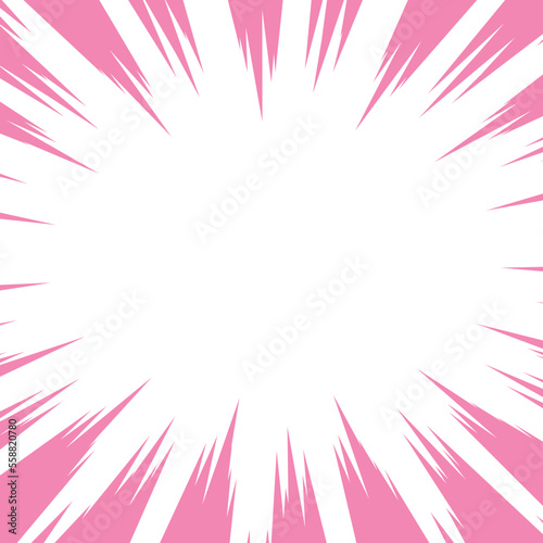 Color cartoon style concentration line material