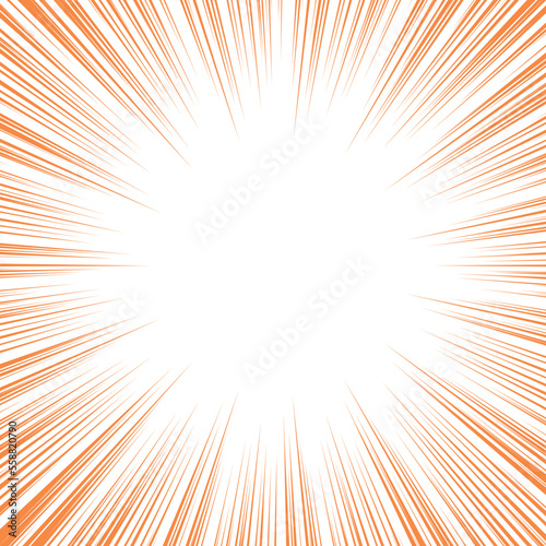 Color cartoon style concentration line material