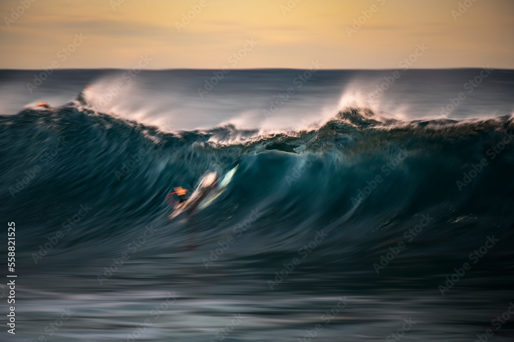 Motion blur photo of a large wave, Sydney Australia