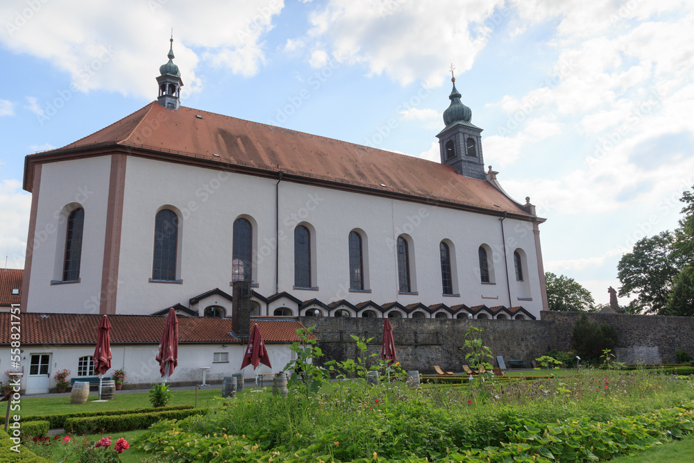 Fototapeta premium Franciscan Frauenberg Monastery with minster church in Fulda, Germany