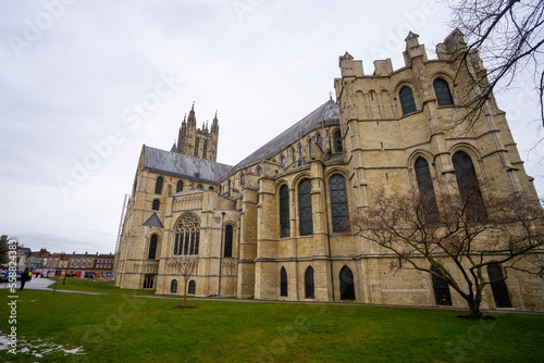 Canterbury Cathedral , Unesco Gothic Church in Canterbury during winter at Canterbury , United Kingdom : 4 March 2018