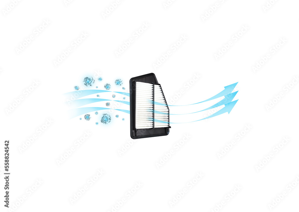 Car air filter for filtering dust before entering the throttle valve of