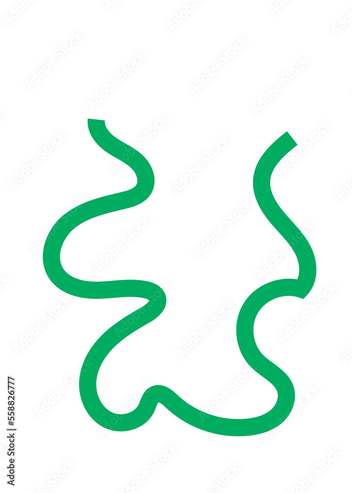 Naklejka premium Colourful Squiggly Lines Design