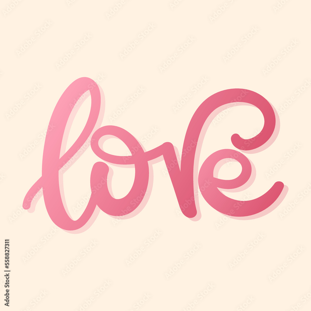 Happy Valentine's Day Background with love calligraphy on yellow background ,for February 14, Vector illustration EPS 10 Happy Valentine's Day Background with love calligraphy on yellow background ,for February 14, Vector illustration EPS 10