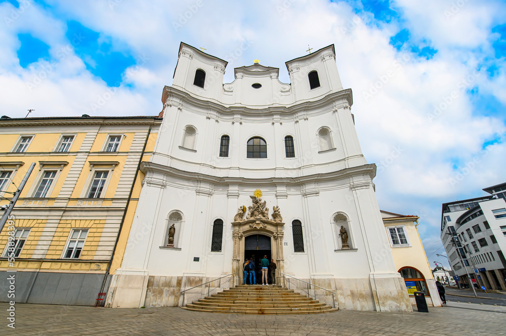 Bratislava, Slovakia. Old Cathedral of Saint John of Matha and Saint Felix of Valois