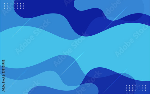 Abstract colorful blue wave background