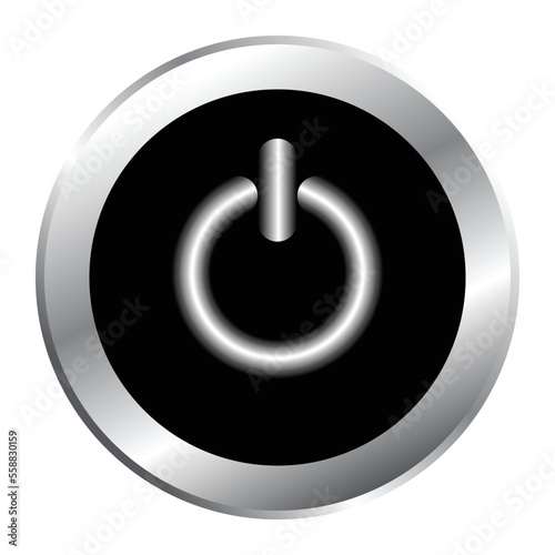 Pushbutton Switch. symbol, pushbutton. Electrical switches power symbol, Metallic push-button icon.