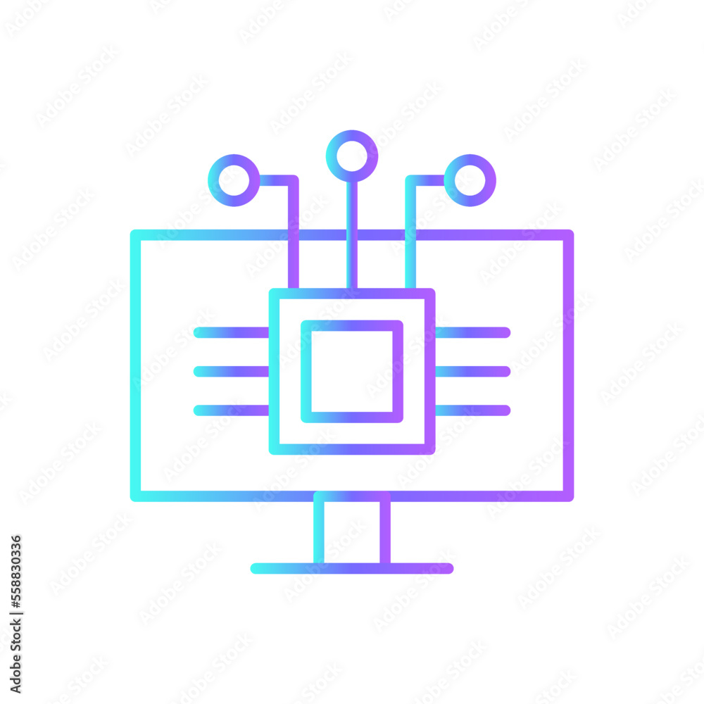 TECHNOLOGY Fintech startup icons with blue gradient outline style TECHNOLOGY Fintech startup icons with blue gradient outline style