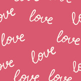 Seamless pattern with phrases of love . Valentine's day background with symbols of love, romance and passion. Vector illustration for wrapping paper, wallpaper.