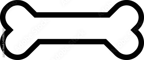 dog bone icon vector illustration on a white background.