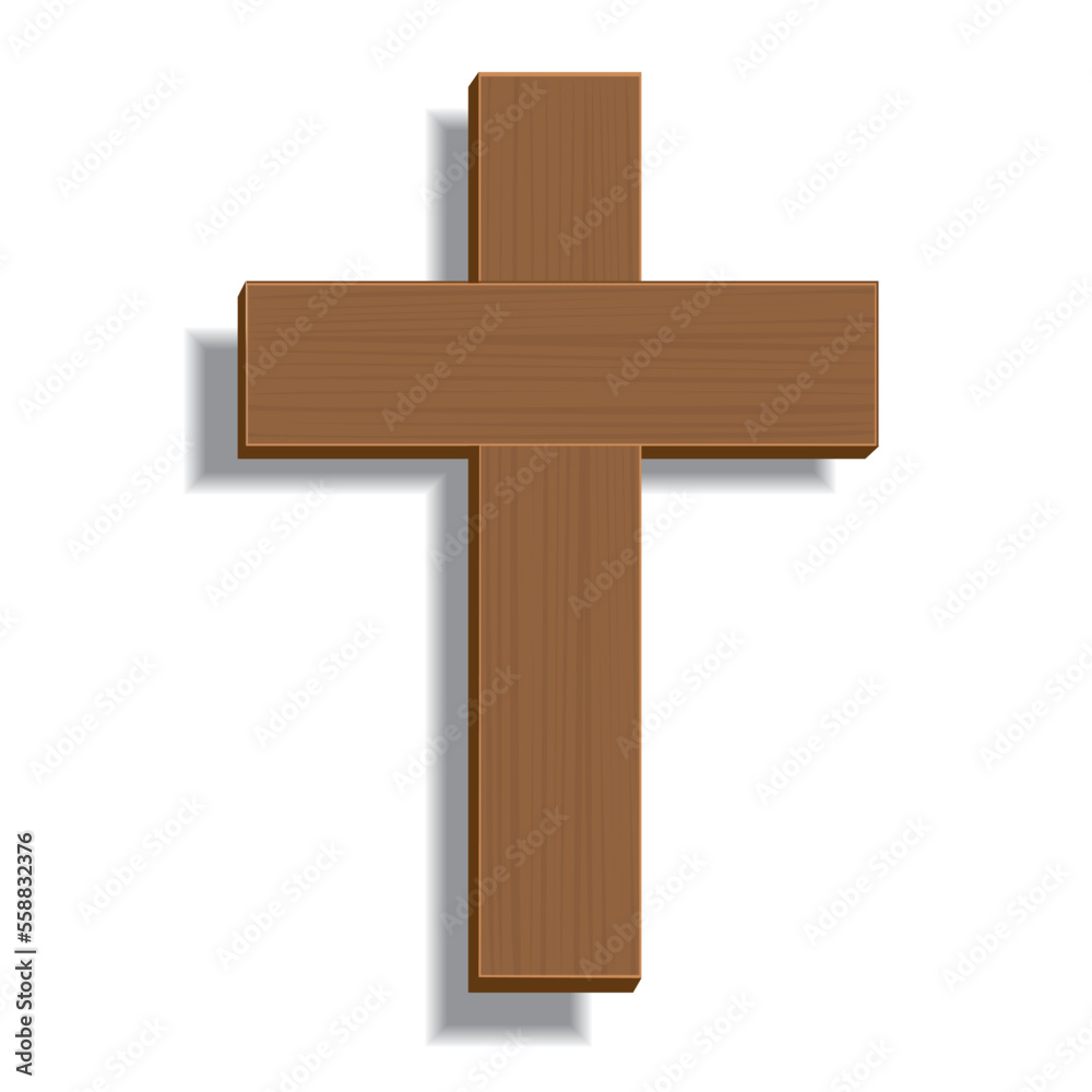 Wooden cross isolated on a white background Wooden cross isolated on a white background