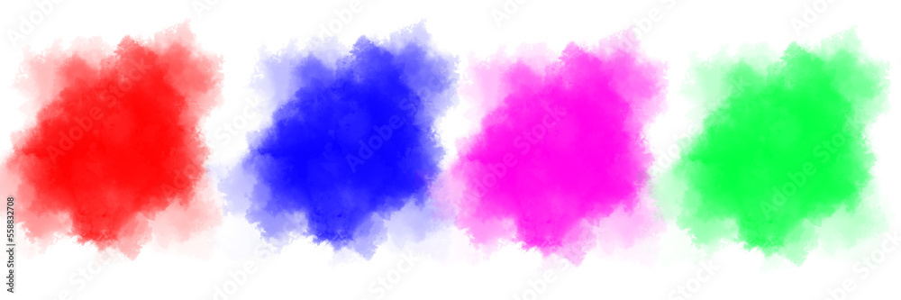 Colorful smoke  in transparent background 
