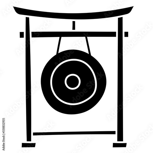 Gong glyph icon