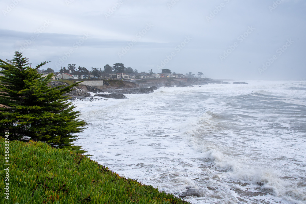 america, atmospheric river, bomb, breakage, California, Capitola