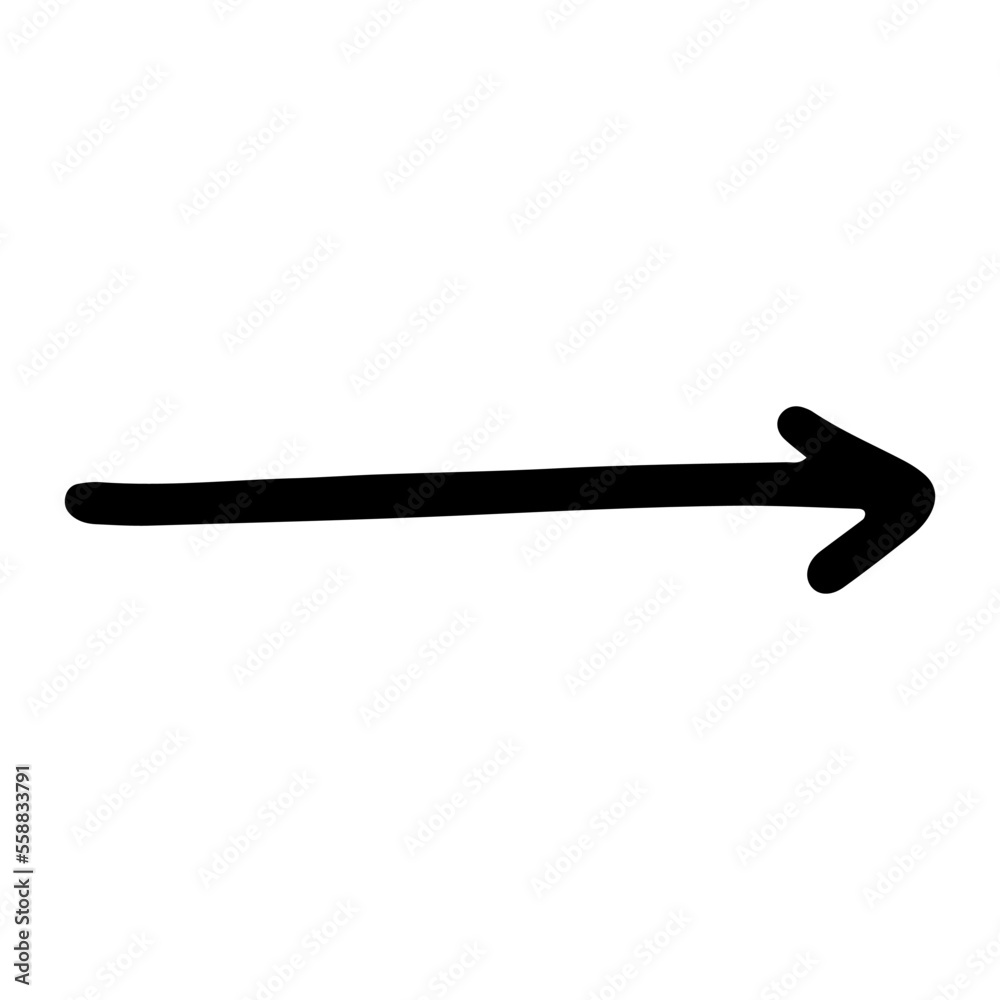 arrow hand drawn png. Vector illustration arrow hand drawn png. Vector illustration
