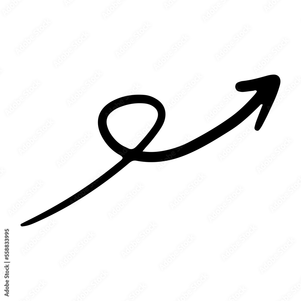 arrow hand drawn png. Vector illustration arrow hand drawn png. Vector illustration