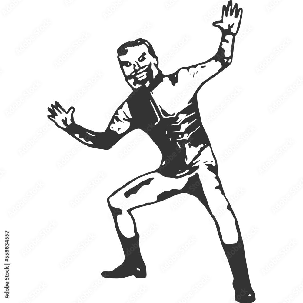 Fototapeta premium Unknown Invader Vintage Illustration Vector